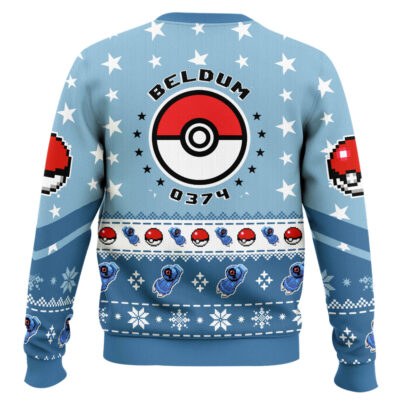 Hooktab Pokemon Gen 3 Beldum Ugly Christmas Sweater