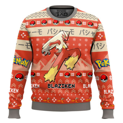 Pokemon Gen 3 Blaziken Ugly Christmas Sweater