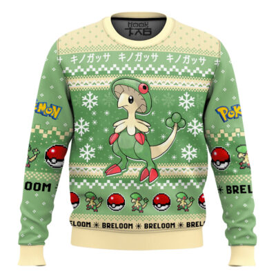 Pokemon Gen 3 Breloom Ugly Christmas Sweater