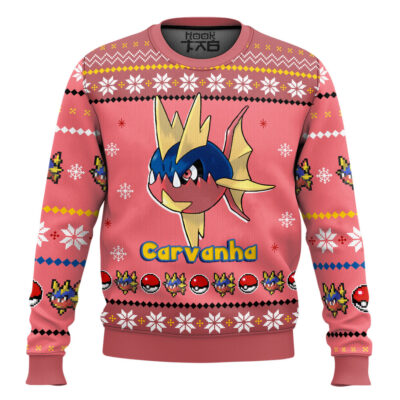 Pokemon Gen 3 Carvanha Ugly Christmas Sweater