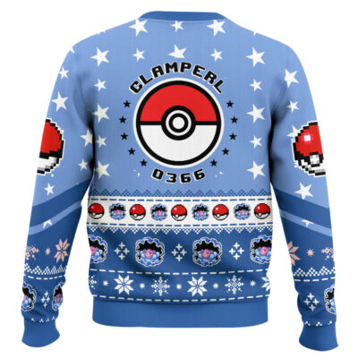 Hooktab Pokemon Gen 3 Clamperl Ugly Christmas Sweater