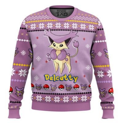 Pokemon Gen 3 Delcatty Ugly Christmas Sweater