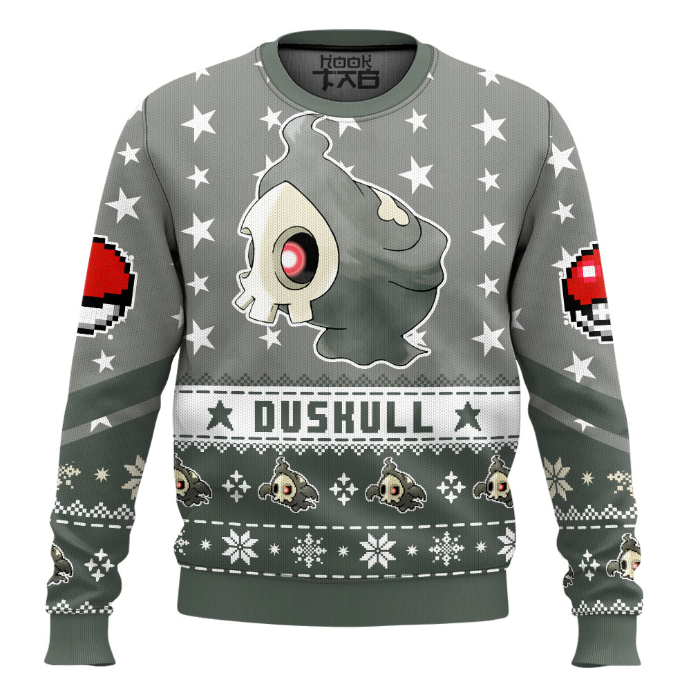 Hooktab Pokemon Gen 3 Duskull Ugly Christmas Sweater Hooktab Pokemon Gen 3 Duskull Ugly Christmas Sweater