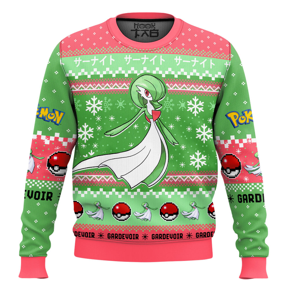 Hooktab Pokemon Gen 3 Gardevoir Ugly Christmas Sweater Hooktab Pokemon Gen 3 Gardevoir Ugly Christmas Sweater