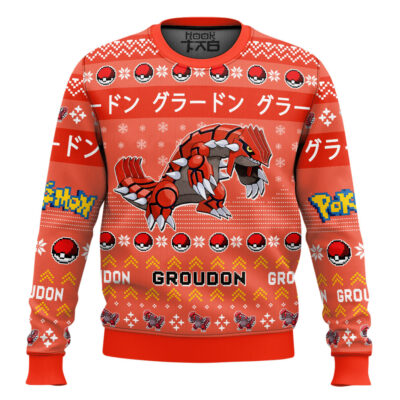 Pokemon Gen 3 Groudon Ugly Christmas Sweater