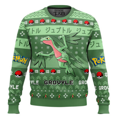 Pokemon Gen 3 Grovyle Ugly Christmas Sweater