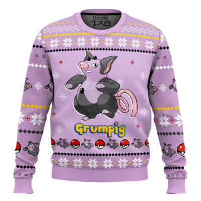 Pokemon Gen 3 Grumpig Ugly Christmas Sweater
