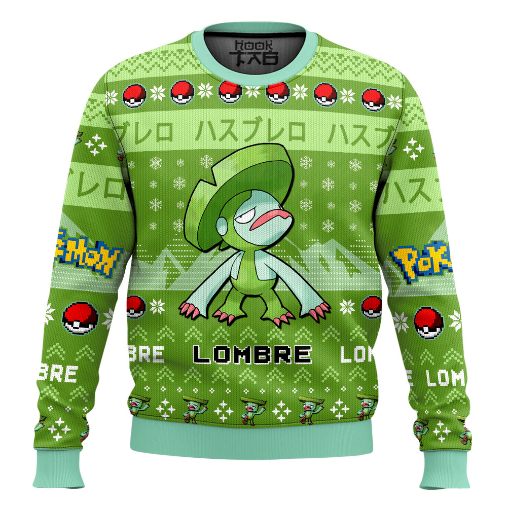 Hooktab Pokemon Gen 3 Lombre Ugly Christmas Sweater Hooktab Pokemon Gen 3 Lombre Ugly Christmas Sweater
