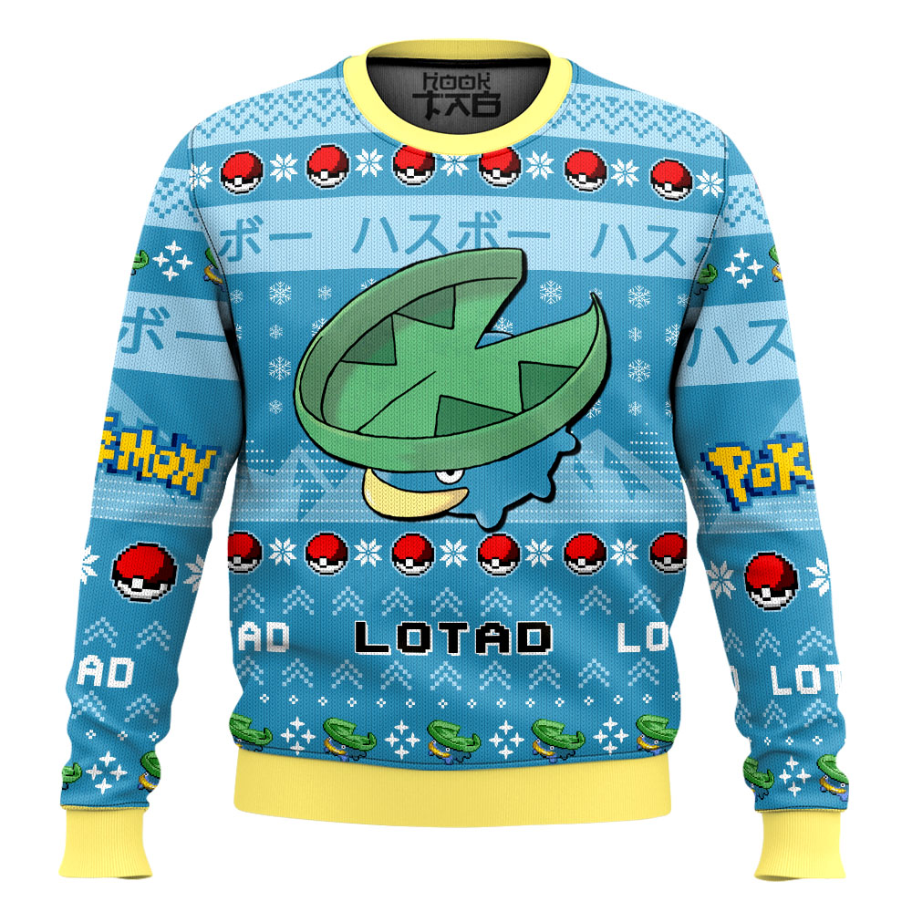 Hooktab Pokemon Gen 3 Lotad Ugly Christmas Sweater Hooktab Pokemon Gen 3 Lotad Ugly Christmas Sweater
