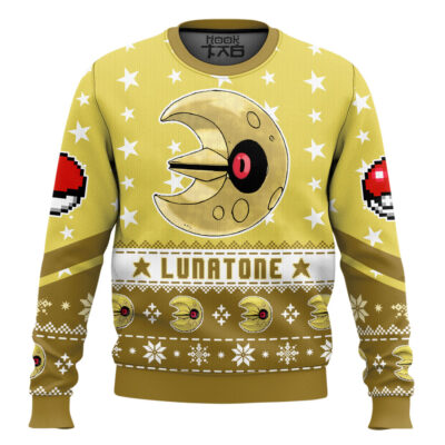 Pokemon Gen 3 Lunatone Ugly Christmas Sweater