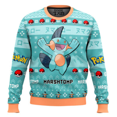 Pokemon Gen 3 Marshtomp Ugly Christmas Sweater