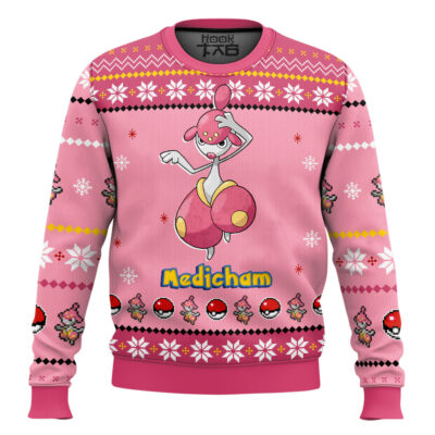 Pokemon Gen 3 Medicham Ugly Christmas Sweater
