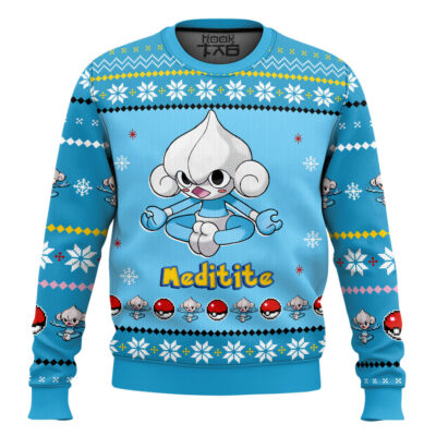 Pokemon Gen 3 Meditite Ugly Christmas Sweater