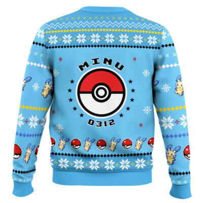 Hooktab Pokemon Gen 3 Minun Ugly Christmas Sweater