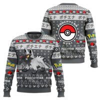 Hooktab Pokemon Gen 3 Poochyena Ugly Christmas Sweater