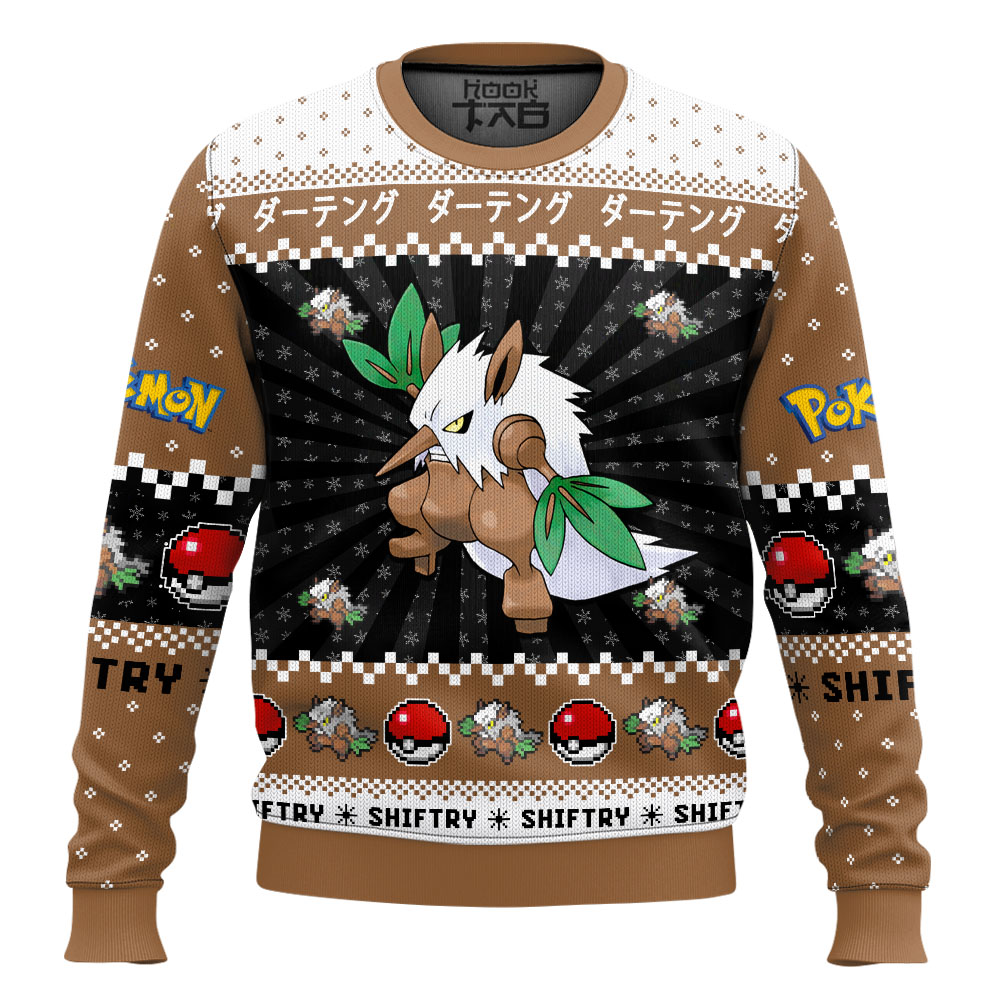 Hooktab Pokemon Gen 3 Shiftry Ugly Christmas Sweater Hooktab Pokemon Gen 3 Shiftry Ugly Christmas Sweater