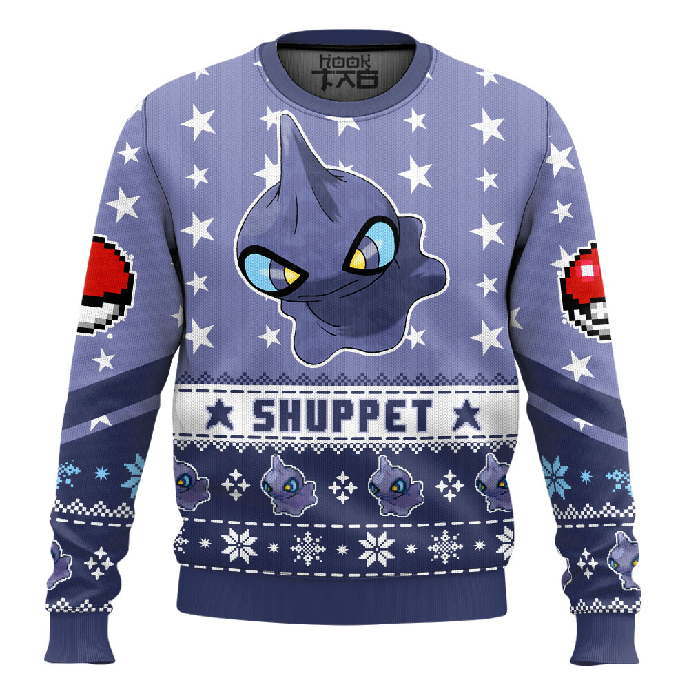 Hooktab Pokemon Gen 3 Shuppet Ugly Christmas Sweater Hooktab Pokemon Gen 3 Shuppet Ugly Christmas Sweater