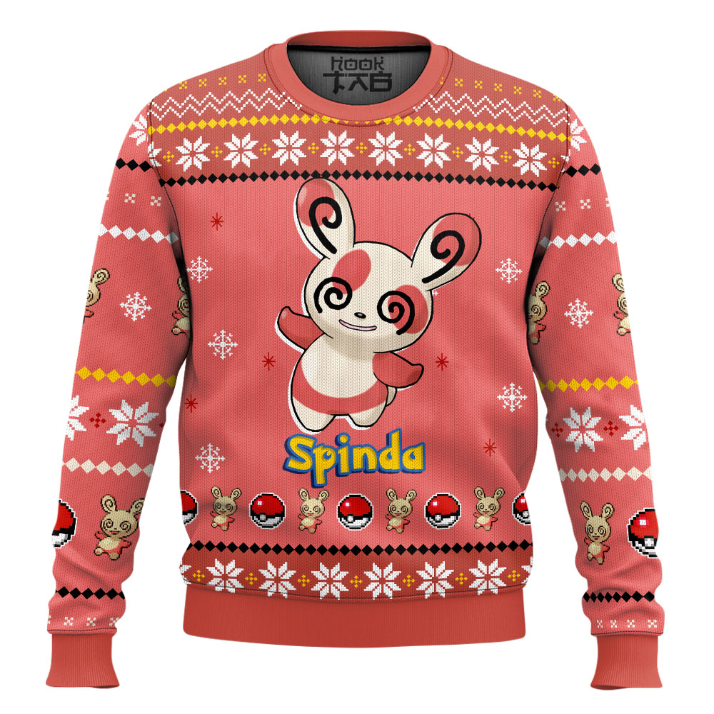 Hooktab Pokemon Gen 3 Spinda Ugly Christmas Sweater Hooktab Pokemon Gen 3 Spinda Ugly Christmas Sweater