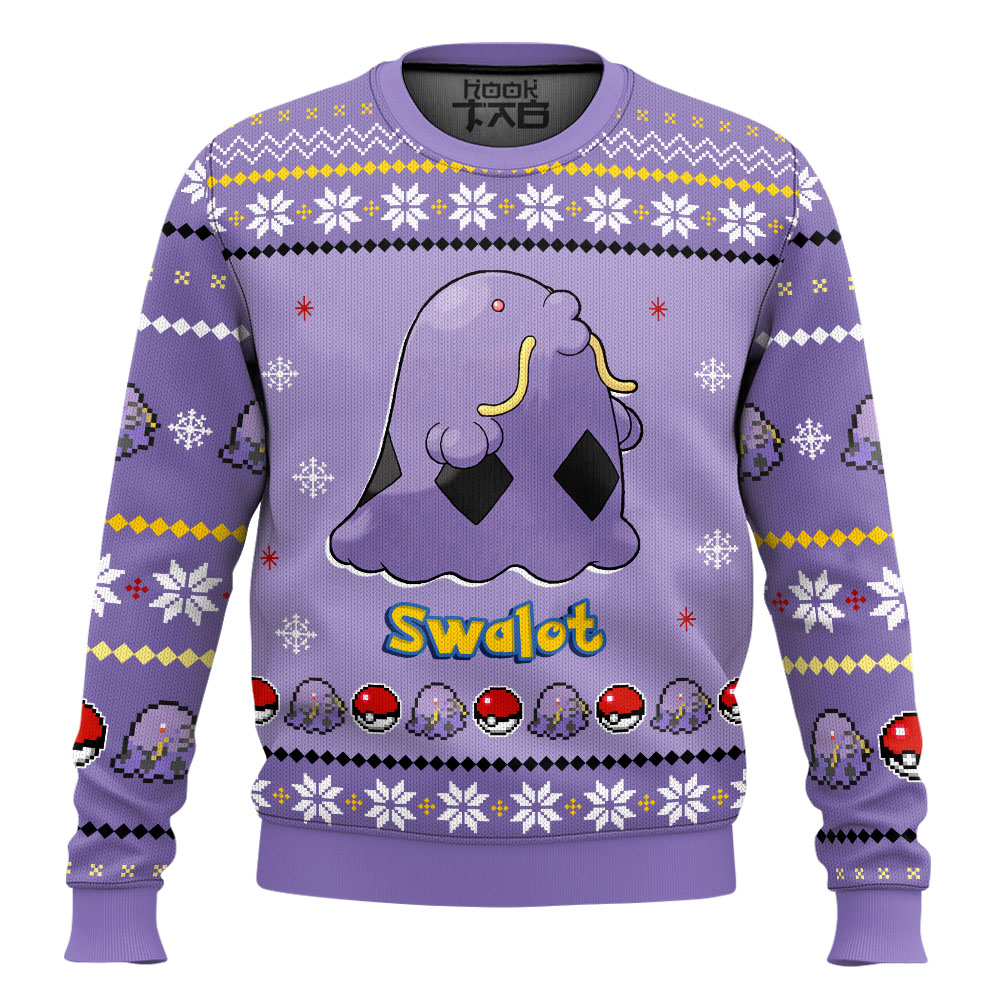 Hooktab Pokemon Gen 3 Swalot Ugly Christmas Sweater Hooktab Pokemon Gen 3 Swalot Ugly Christmas Sweater