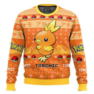 Pokemon Gen 3 Torchic Ugly Christmas Sweater