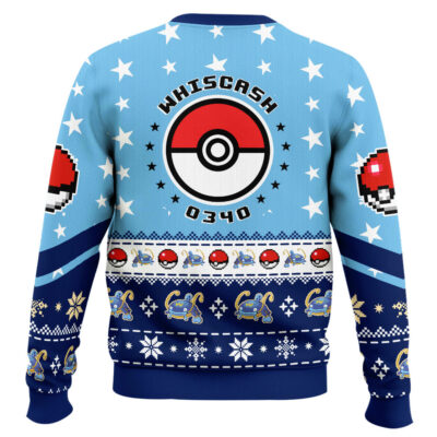 Hooktab Pokemon Gen 3 Whiscash Ugly Christmas Sweater