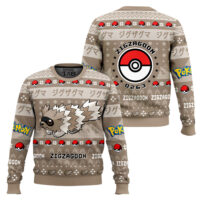 Hooktab Pokemon Gen 3 Zigzagoon Ugly Christmas Sweater