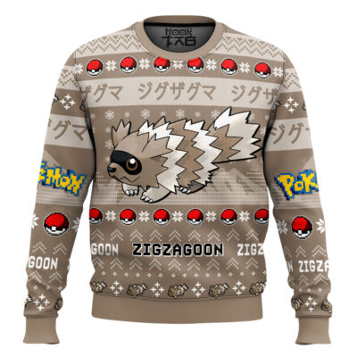 Pokemon Gen 3 Zigzagoon Ugly Christmas Sweater