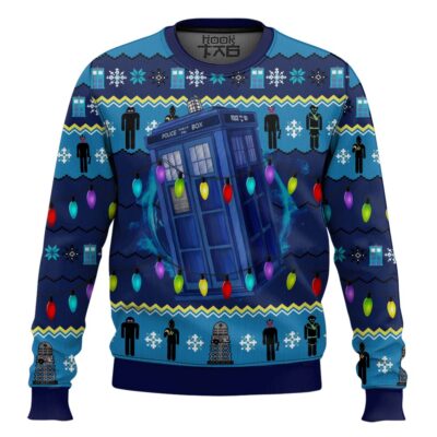 Police Box Doctor Who Ugly Christmas Sweater