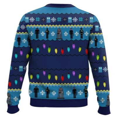 Hooktab Police Box Doctor Who Ugly Christmas Sweater