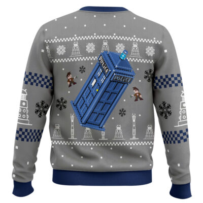 Hooktab Police Tardis Doctor Who Ugly Christmas Sweater