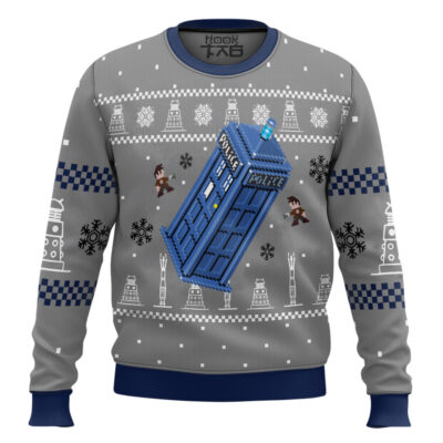 Police Tardis Doctor Who Ugly Christmas Sweater