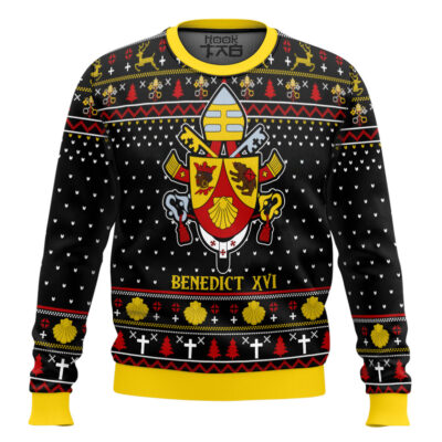 Pope Benedict XVI Coat Of Arms Ugly Christmas Sweater