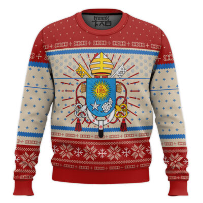 Pope Francis Coat Of Arms Ugly Christmas Sweater