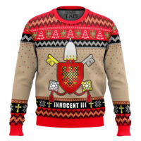 Hooktab Pope Innocent III Coat Of Arms Ugly Christmas Sweater