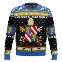Hooktab Pope Pius IX Coat Of Arms Ugly Christmas Sweater