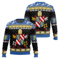 Hooktab Pope Pius IX Coat Of Arms Ugly Christmas Sweater