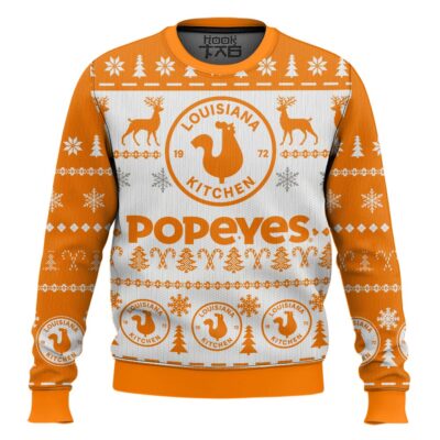 Popeyes Louisiana Kitchen Ugly Christmas Sweater