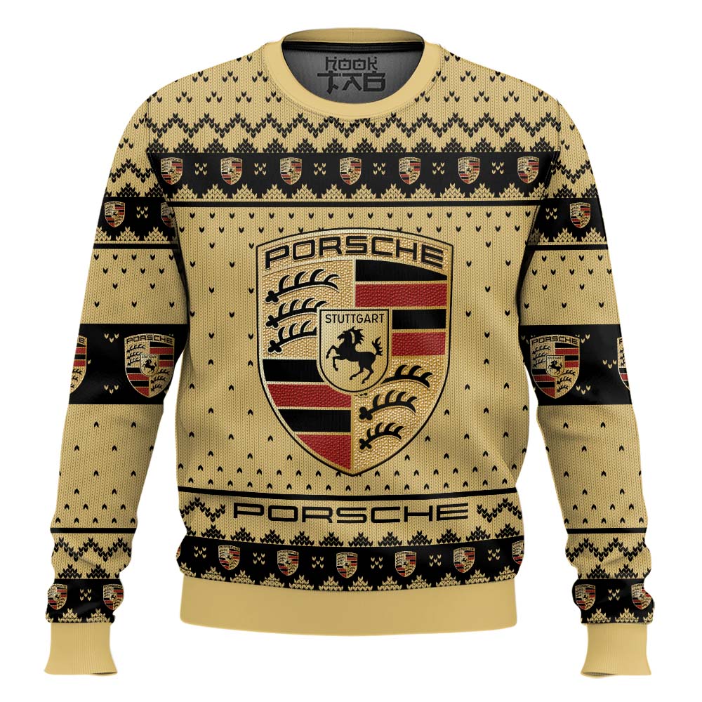 Hooktab Porsche Ugly Christmas Sweater Hooktab Porsche Ugly Christmas Sweater