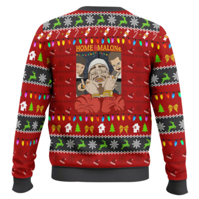 Hooktab Post Malone Home Malone Ugly Christmas Sweater