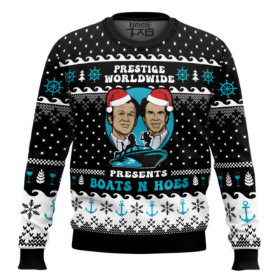 Prestige Worldwide Boats N Hoes Step Brothers Ugly Christmas Sweater