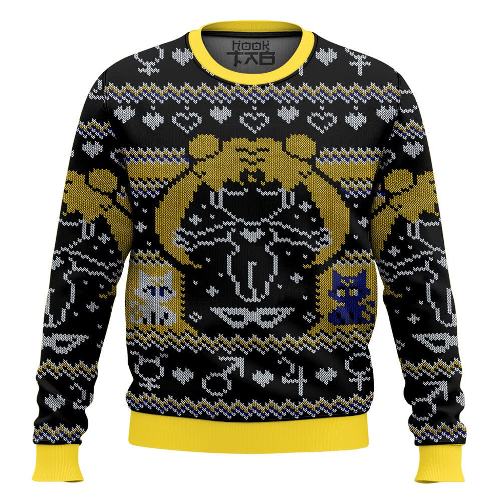 Hooktab Pretty Usagi Sailor Moon Ugly Christmas Sweater Hooktab Pretty Usagi Sailor Moon Ugly Christmas Sweater