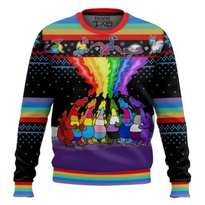 Pride Dragon LGBT Support Ugly Christmas Sweater