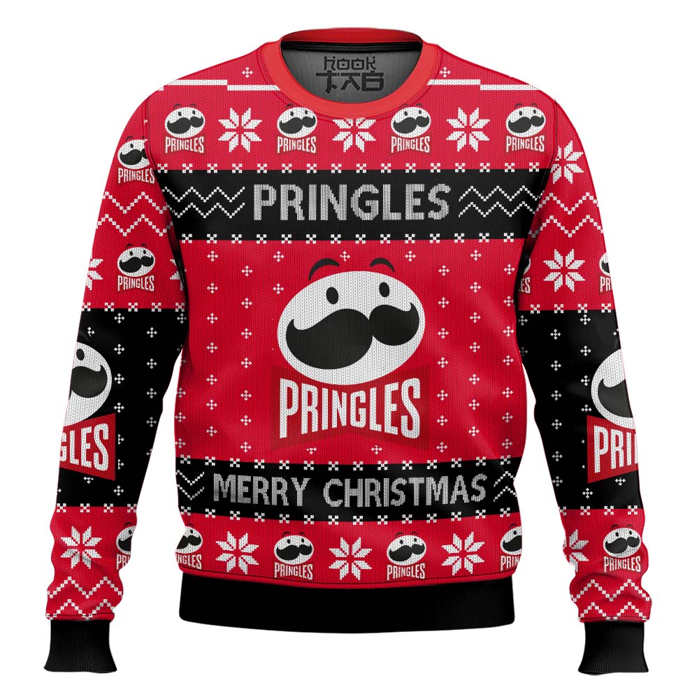 Hooktab Pringles Snack Ugly Christmas Sweater Hooktab Pringles Snack Ugly Christmas Sweater