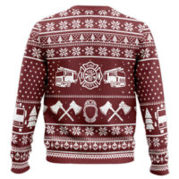 Hooktab Proud To Be A Firefighter Ugly Christmas Sweater