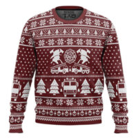 Hooktab Proud To Be A Firefighter Ugly Christmas Sweater