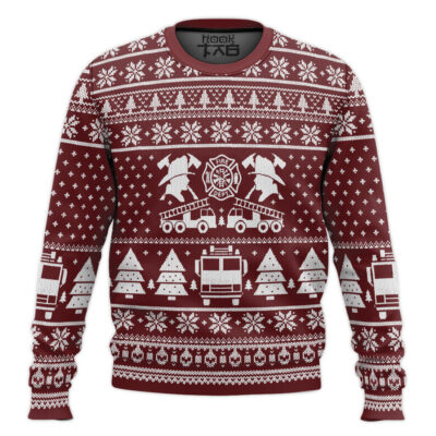 Proud To Be A Firefighter Ugly Christmas Sweater