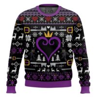 Hooktab Purple Hearts Kingdom Hearts Ugly Christmas Sweater