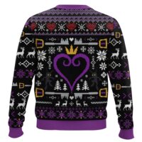 Hooktab Purple Hearts Kingdom Hearts Ugly Christmas Sweater