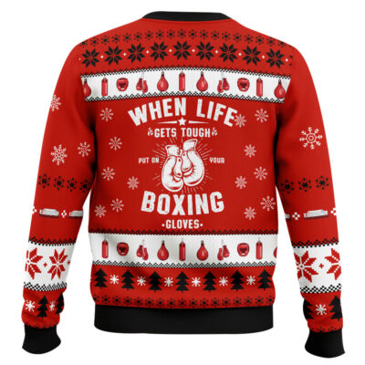 Hooktab Put On Boxing Gloves Ugly Christmas Sweater