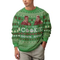 Hooktab Put That Cookie Down, Now Jingle All The Way Ugly Christmas Sweater